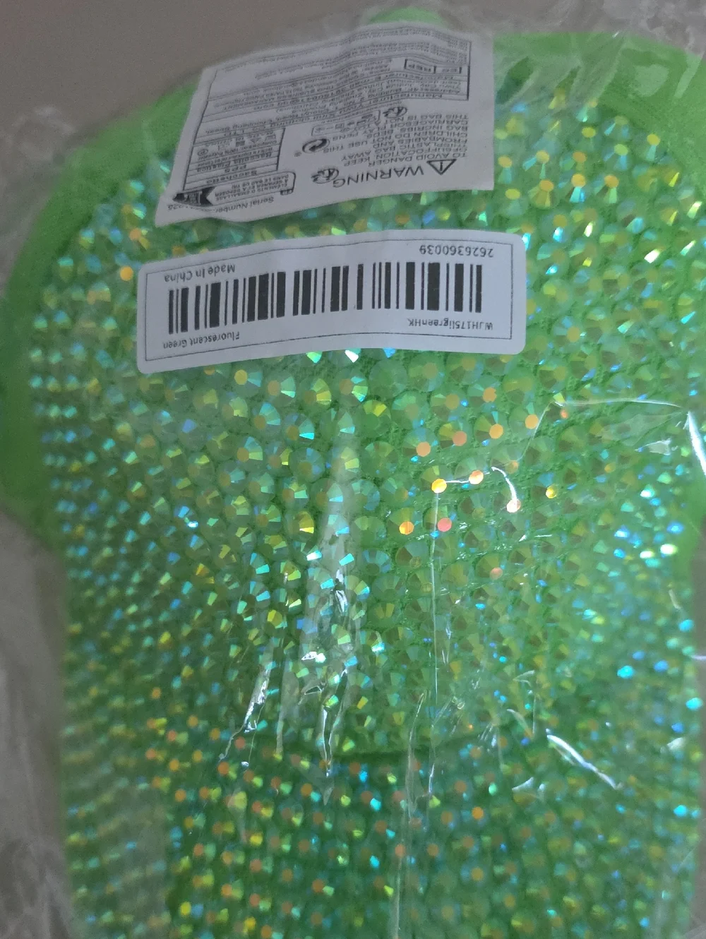 Green Rhinestone Embellished Cap - Picture 4 of 4
